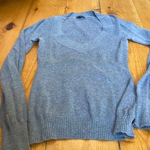 Express V neck gray sweater